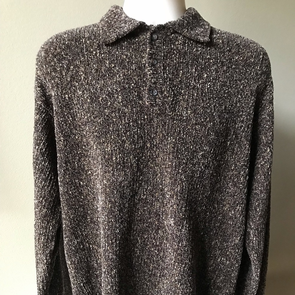 Liz Claiborne (XL) Long Sleeve 1/4 Button Sweater